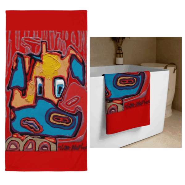 Sublimated Towel 30″×60″ - "Romeo" By Victor Hugo Vaca II
