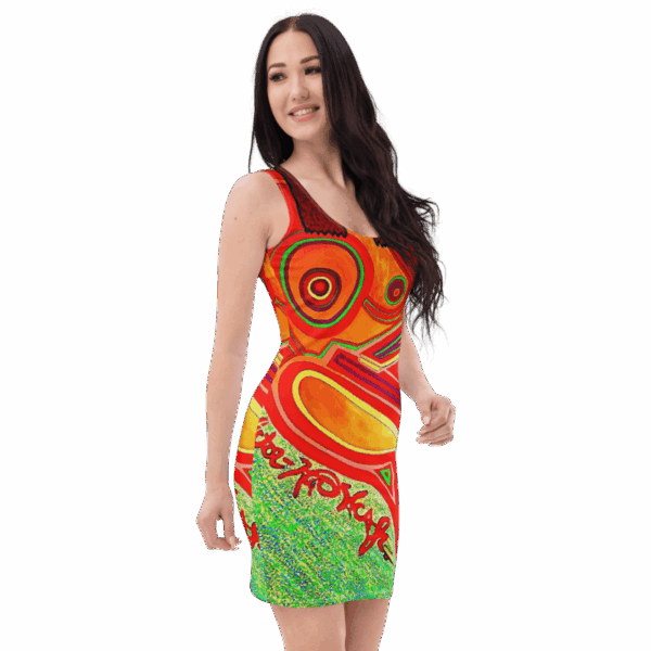 All-Over Print Bodycon Dress