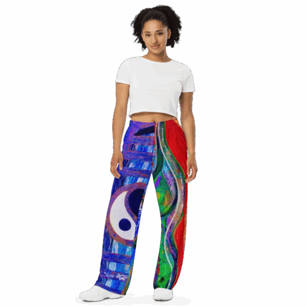 All-Over Print Unisex Wide-Leg Pants "Yin Yang Muse"