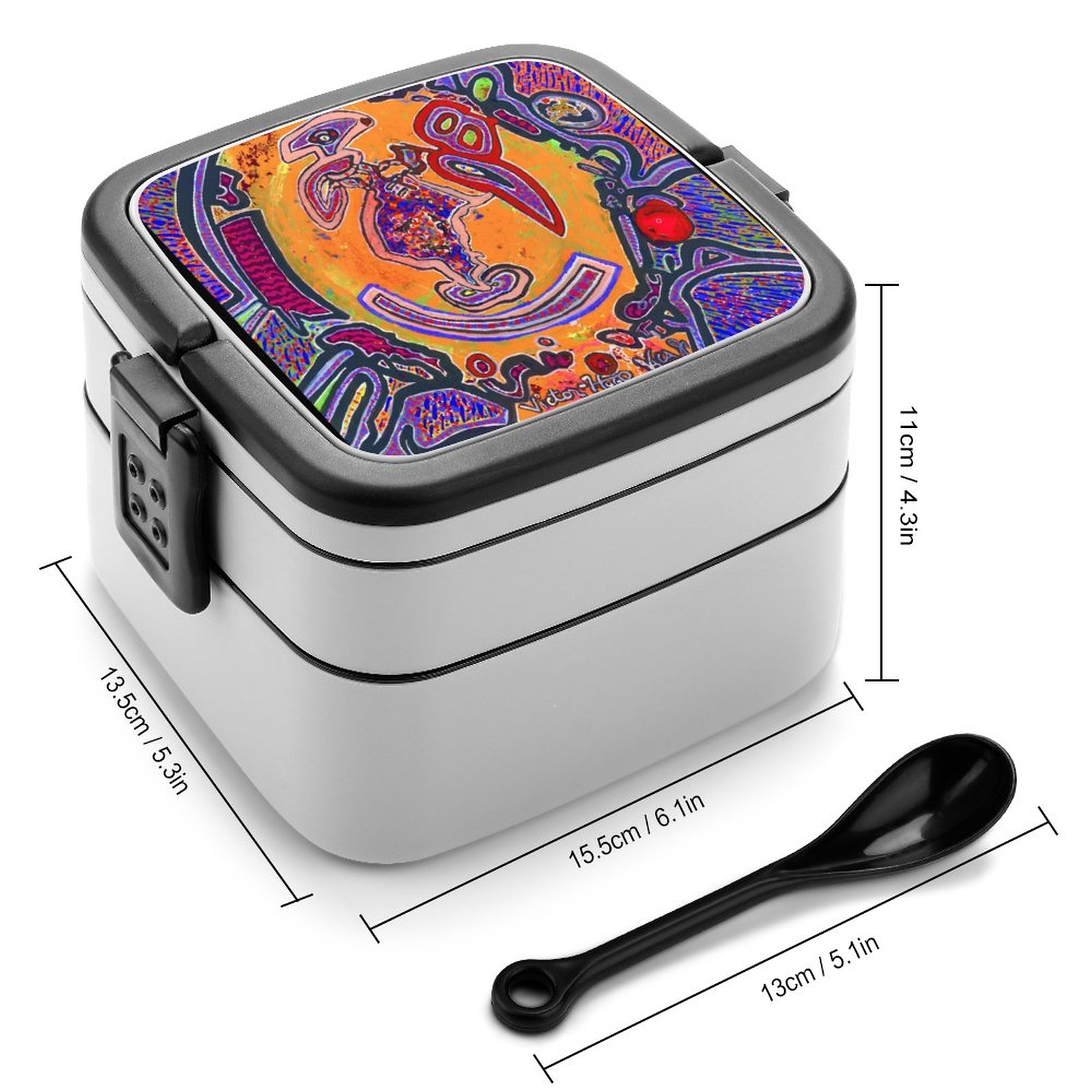 2-Tier Stackable Bento Lunch Box - Image 3