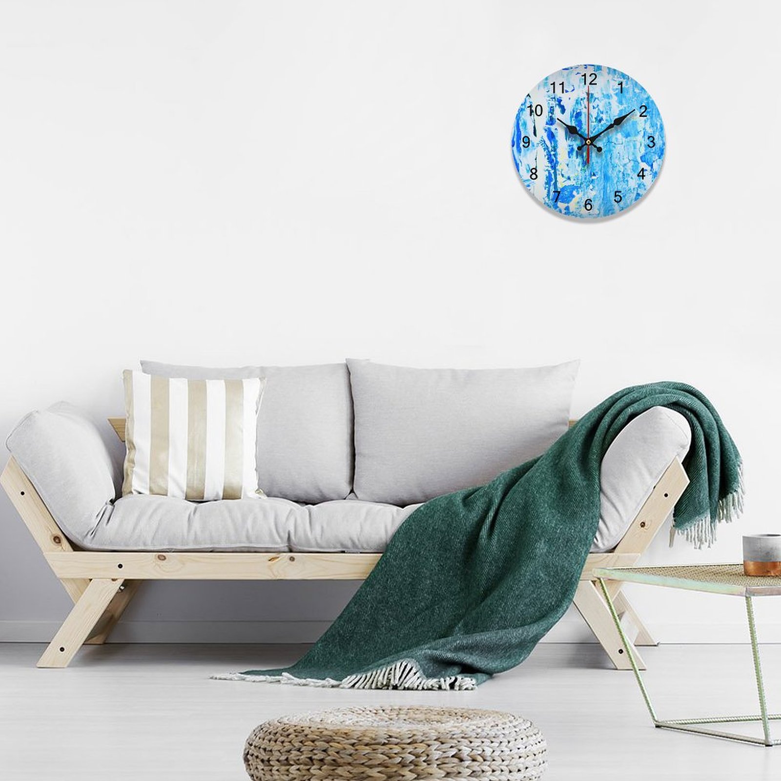 Concise Silent Wooden Wall Clock-9.84"x9.84"/ 25x25cm - Image 2