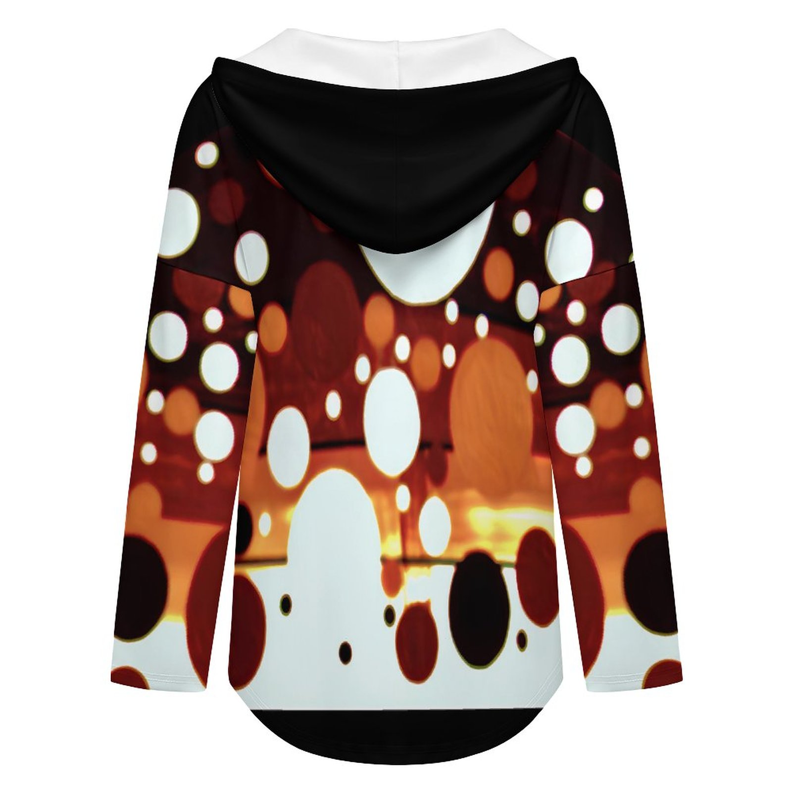 "Circle Too" Women's V Neck Long Sleeve Hoodie - Image 5
