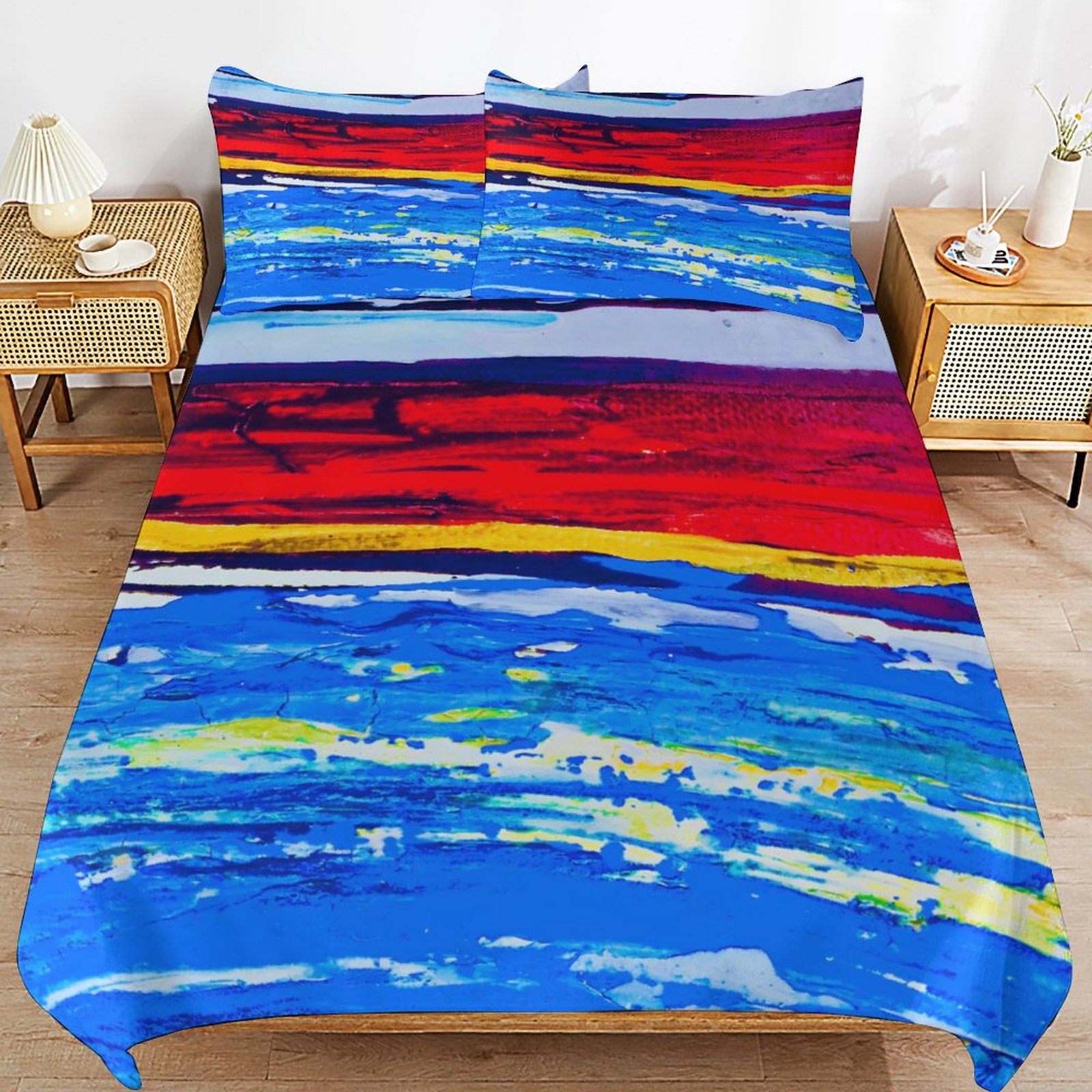 "Red Sand Beach" 3-Piece Bedding Set-90"x90"/ 229x229cm - Image 6