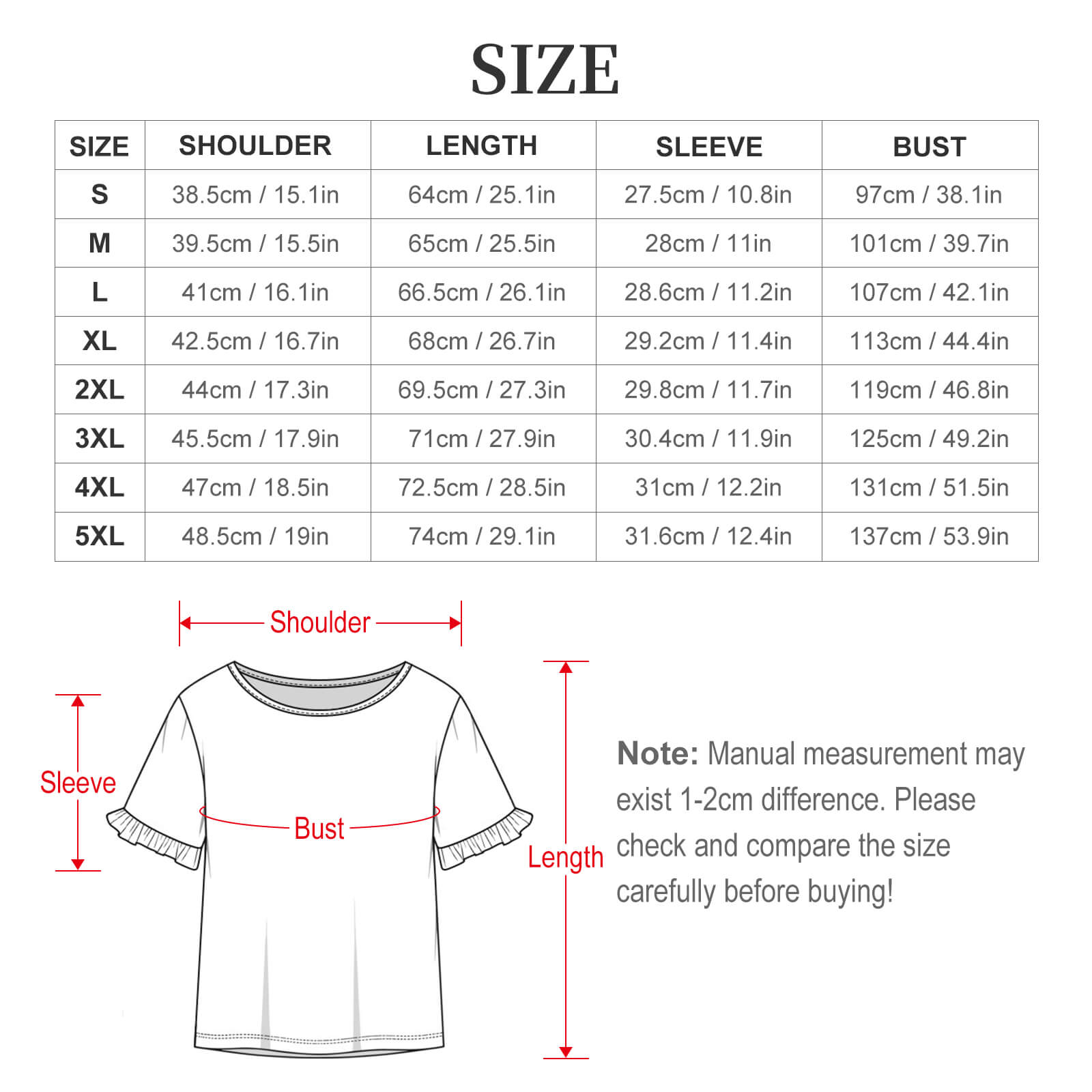 Flared Sleeve T-shirt - Image 4