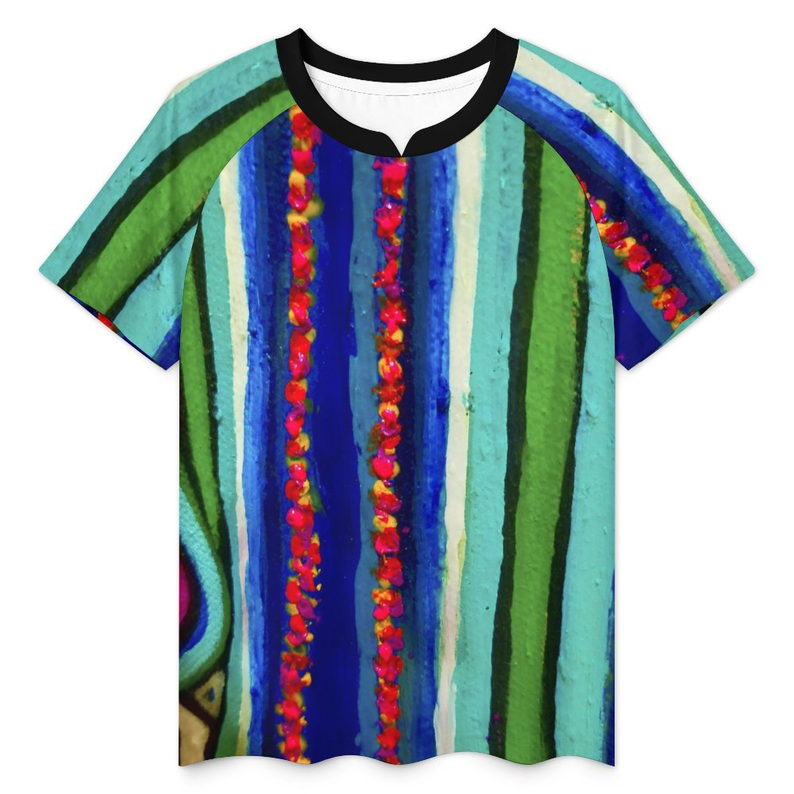 "Blurred Lines Blue" Men's Ice Silk Quick Dry Top - Image 3