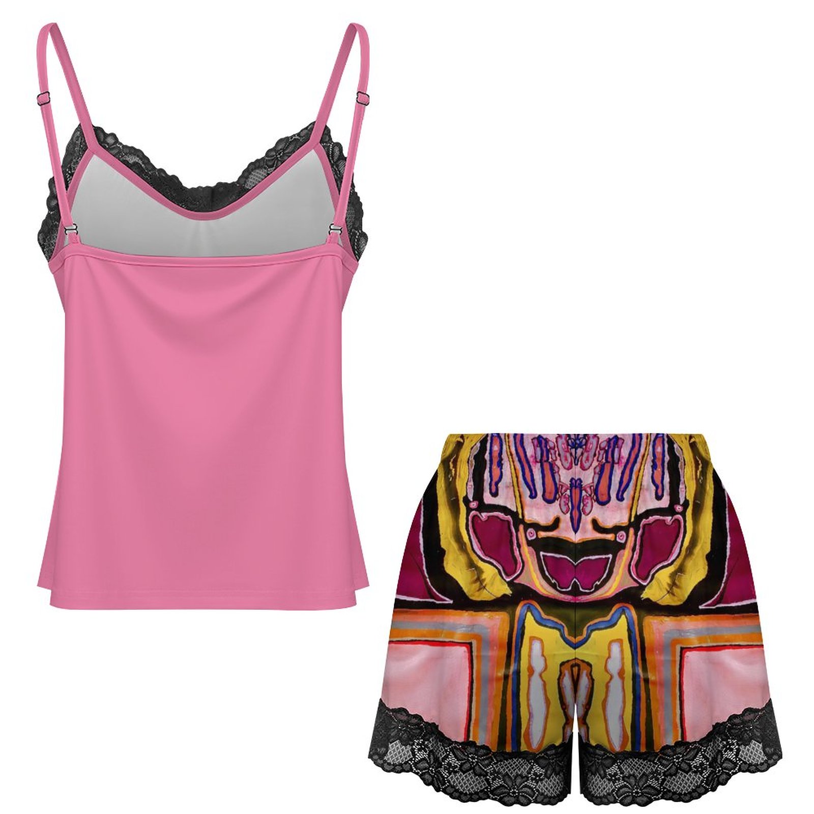 "Strangest Love Story Ever Told" Lace Trim Pajama Set - Image 5