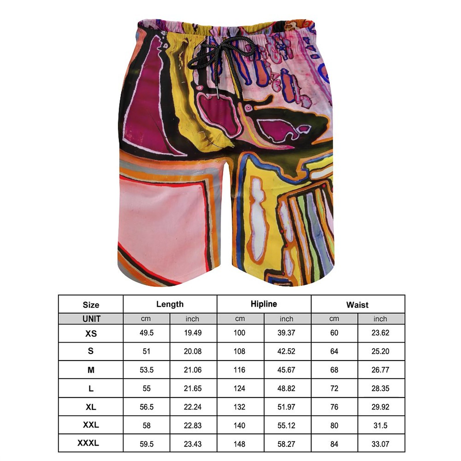 "Strangest Love Story Ever Told" Men's Beach Shorts with Pockets - Image 2