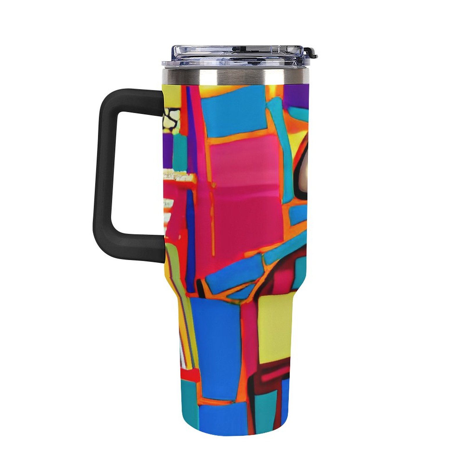 40oz Insulated Tumbler with Handle and Straw - Image 4