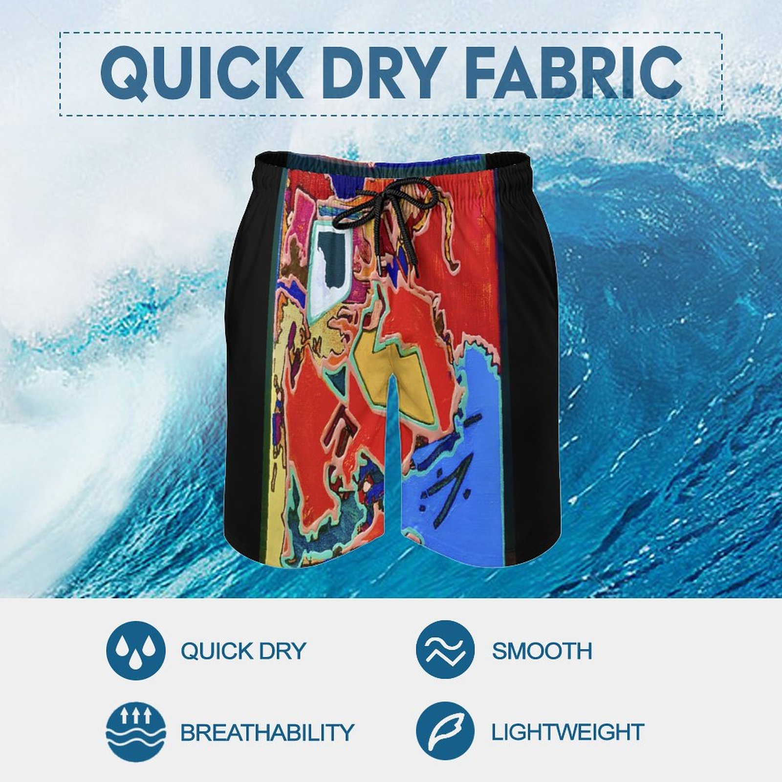 "Swim in Opportunity" Men's Beach Shorts with Pockets - Image 8