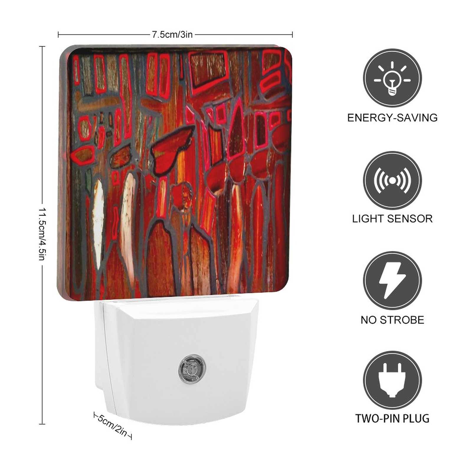 "Nature Drawn To Light" Night Light-4.5"x3"x2"/11.2x7.5x5cm - Image 2