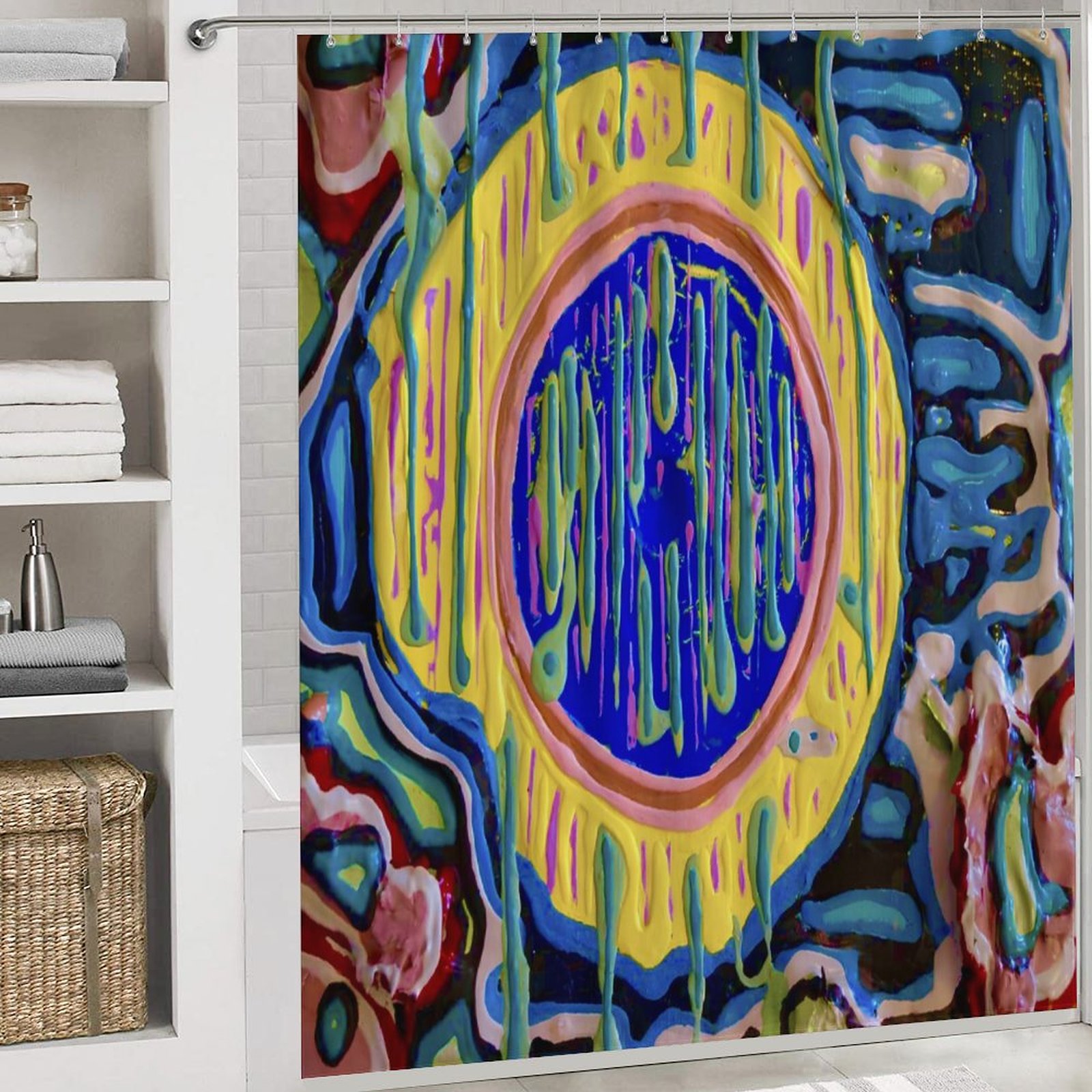 Shower Curtain Set with 3 Rugs - Image 5