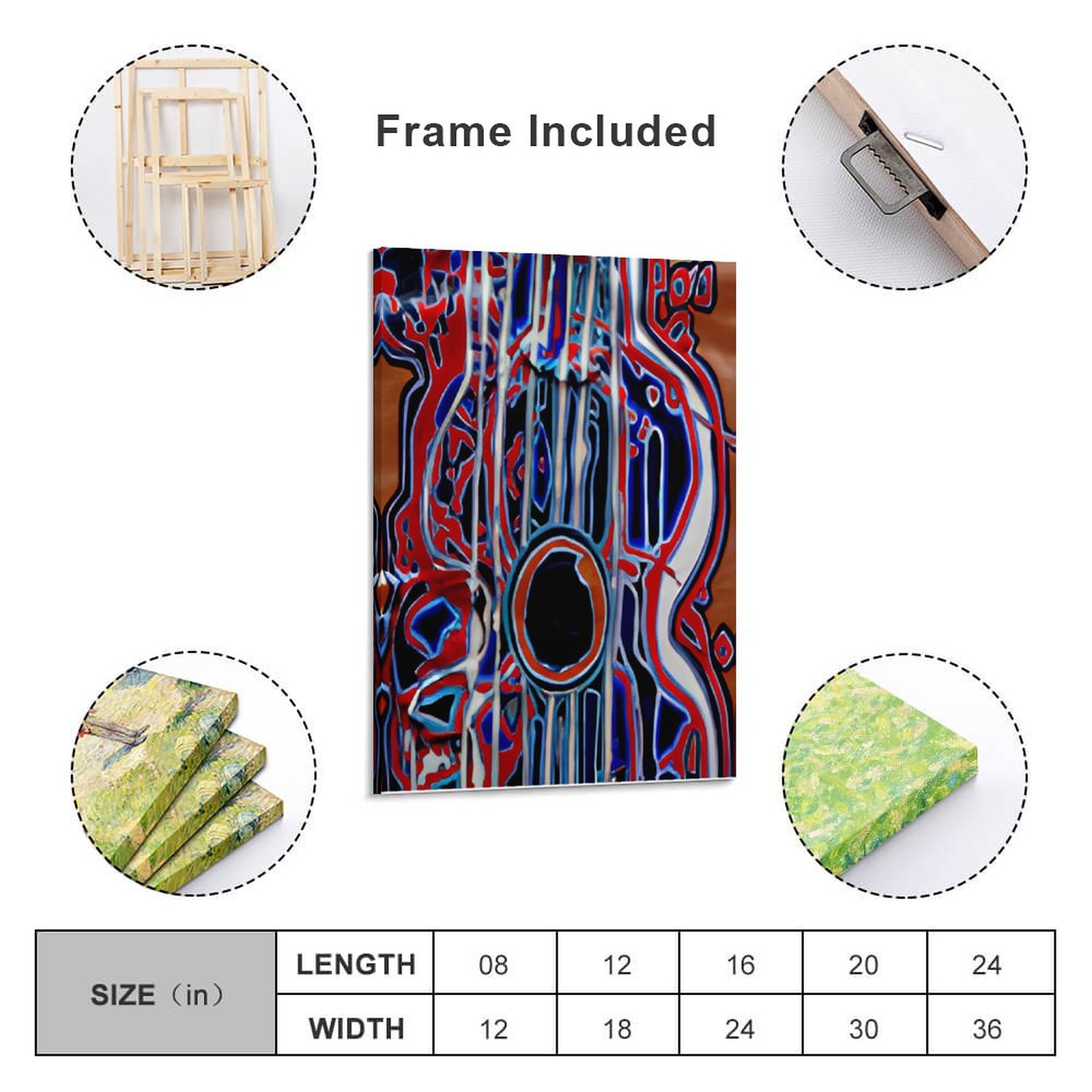 Framed Wooden Poster Hanging (Vertical 2:3)-8x12 inch