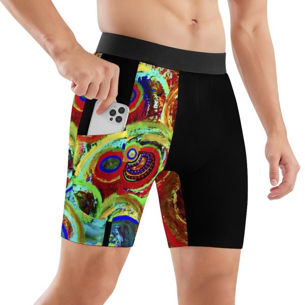 "Circles Who Is Watching" Men's Quick Dry Gym Short
