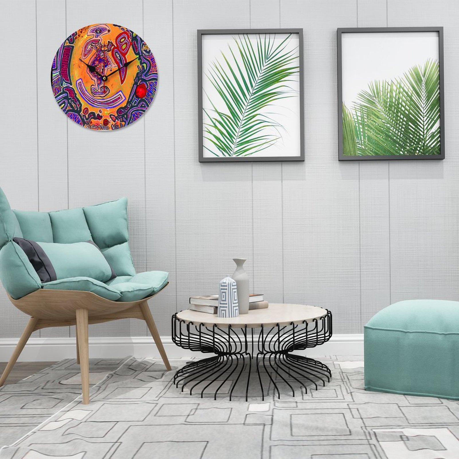 Wooden Wall Clock without Scale - Image 2