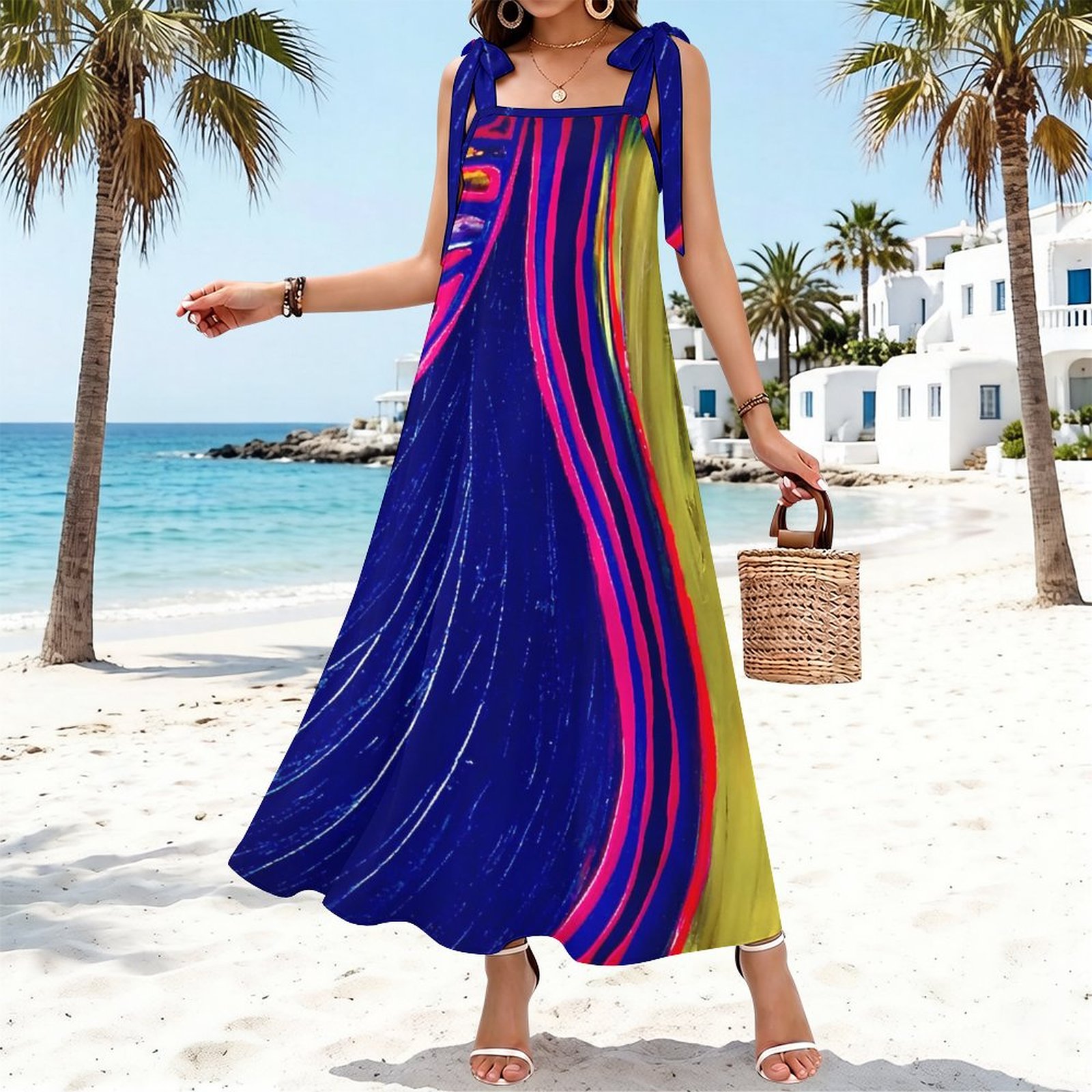 "Marc Rubio Jesus Christ" Ankle-length Slip Dress With Straps - Image 3