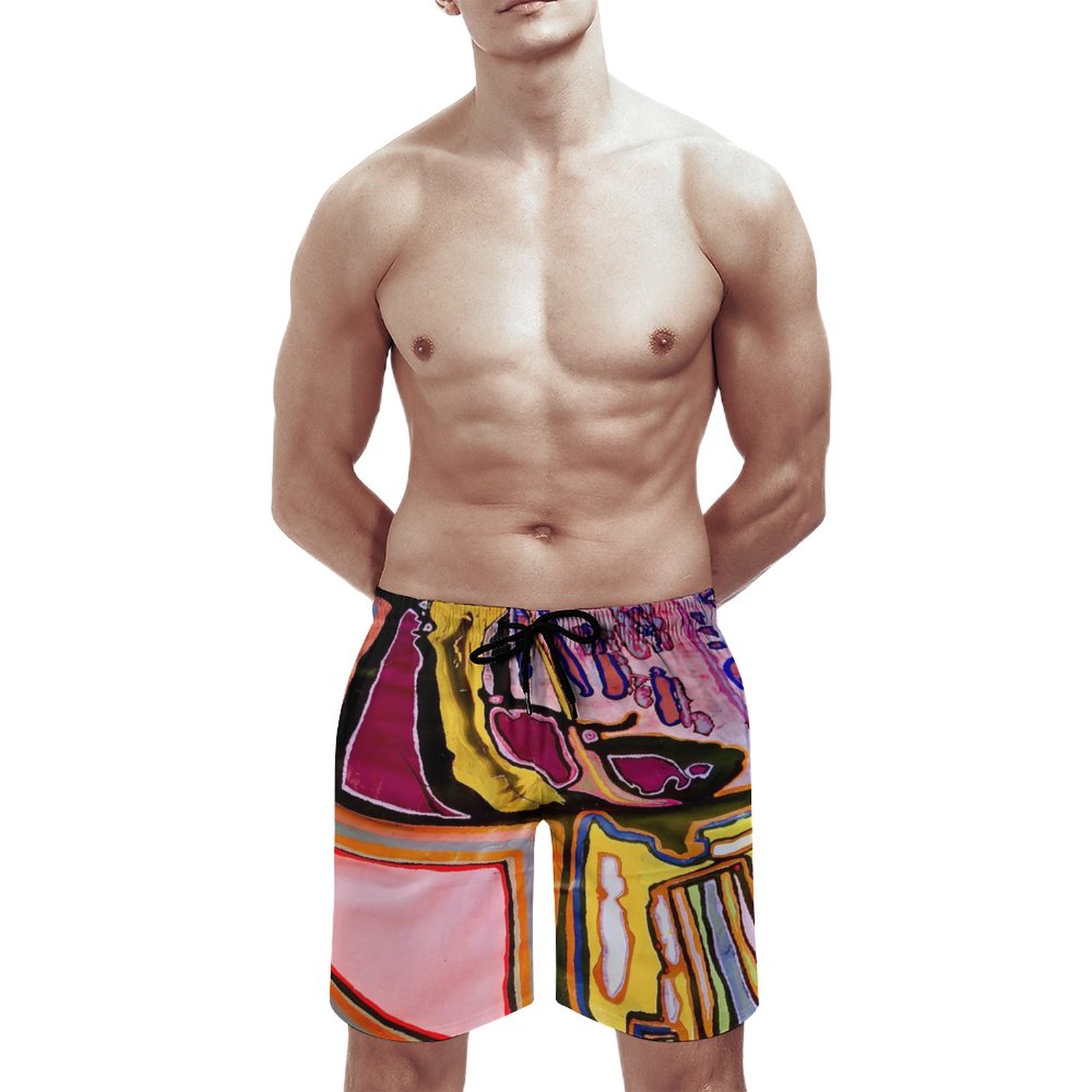"Strangest Love Story Ever Told" Men's Beach Shorts with Pockets - Image 3