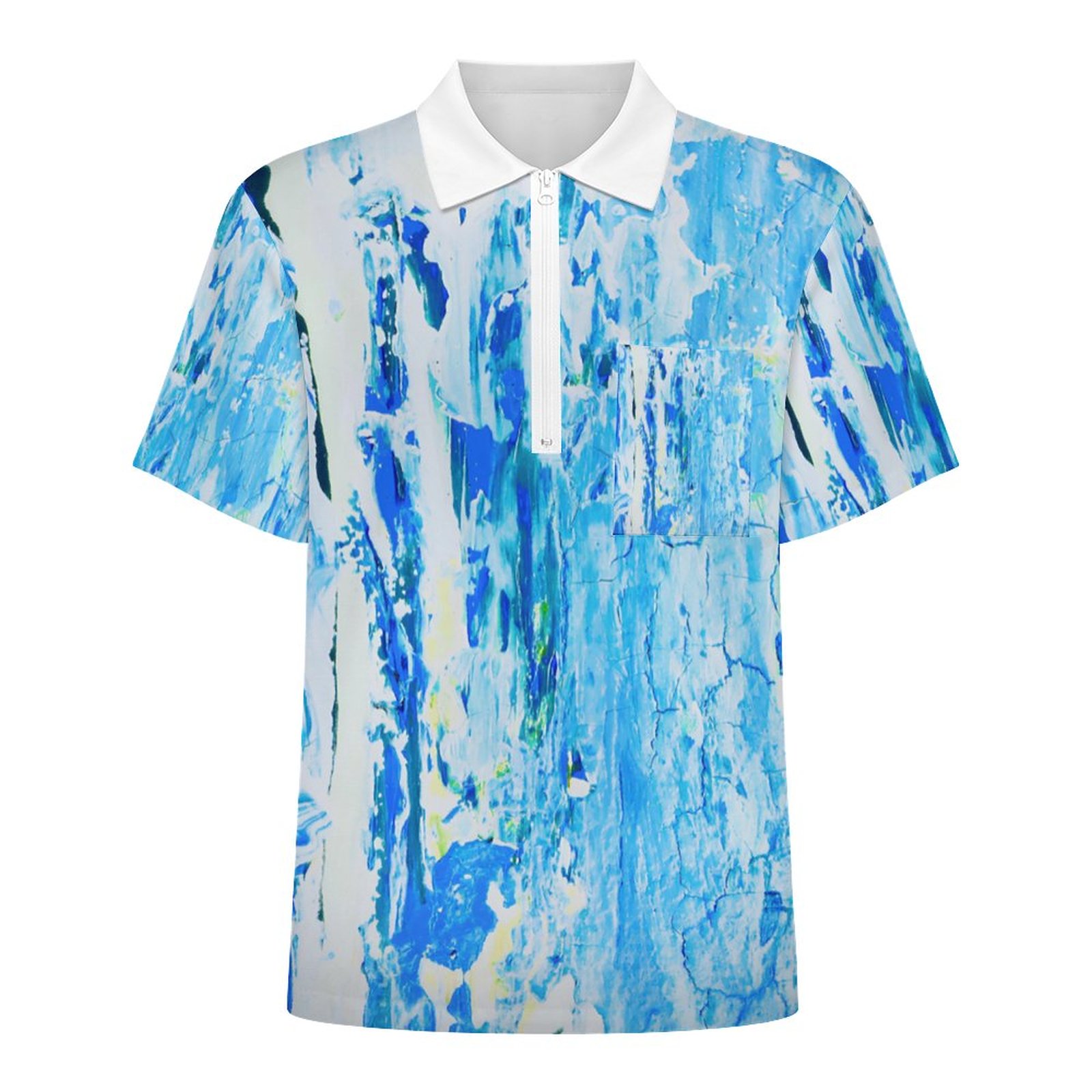 140gsm Half Zip Shirt with One Pocket(All-Over Printing) - Image 4