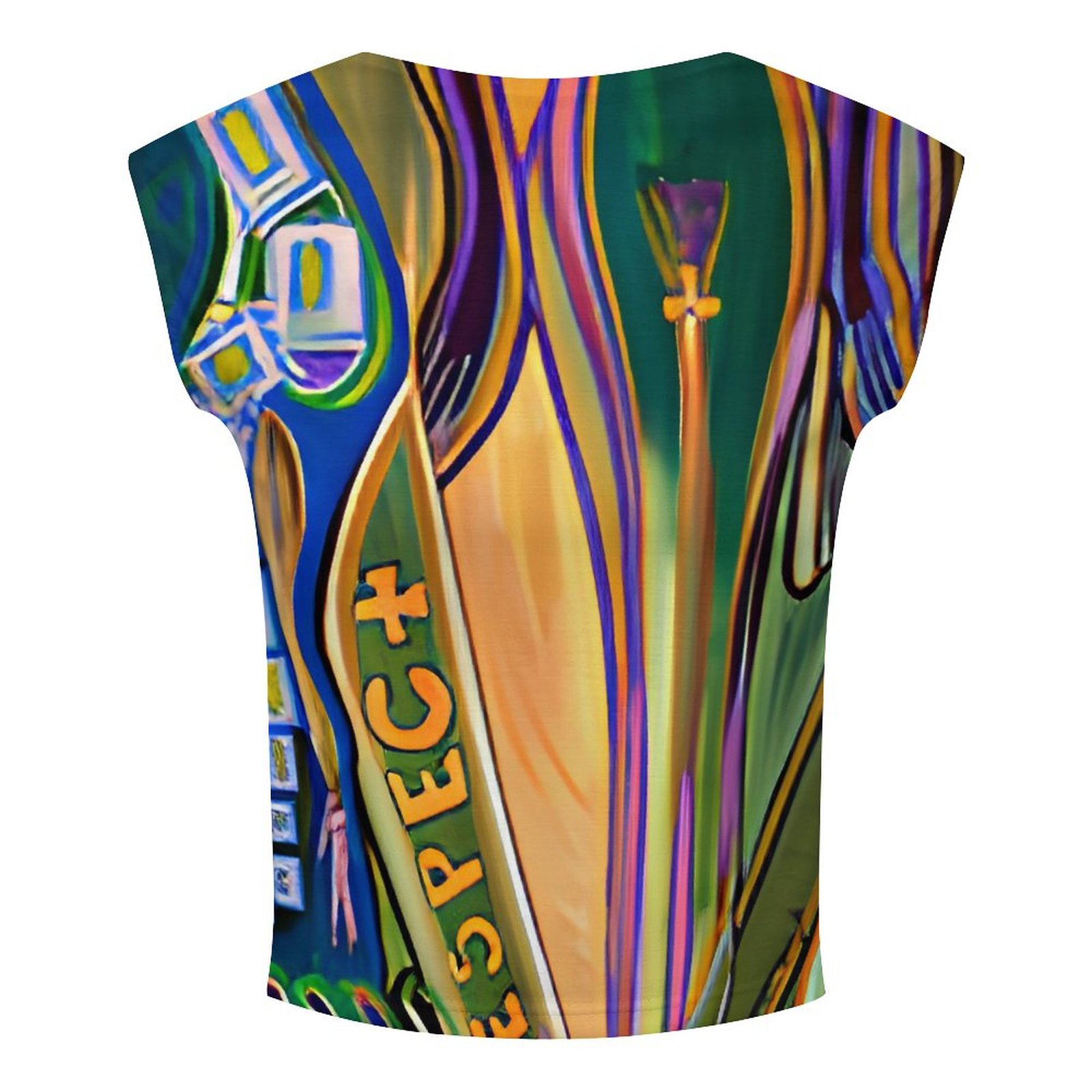 "Church Women Respect" Women's Backless Top - Image 4