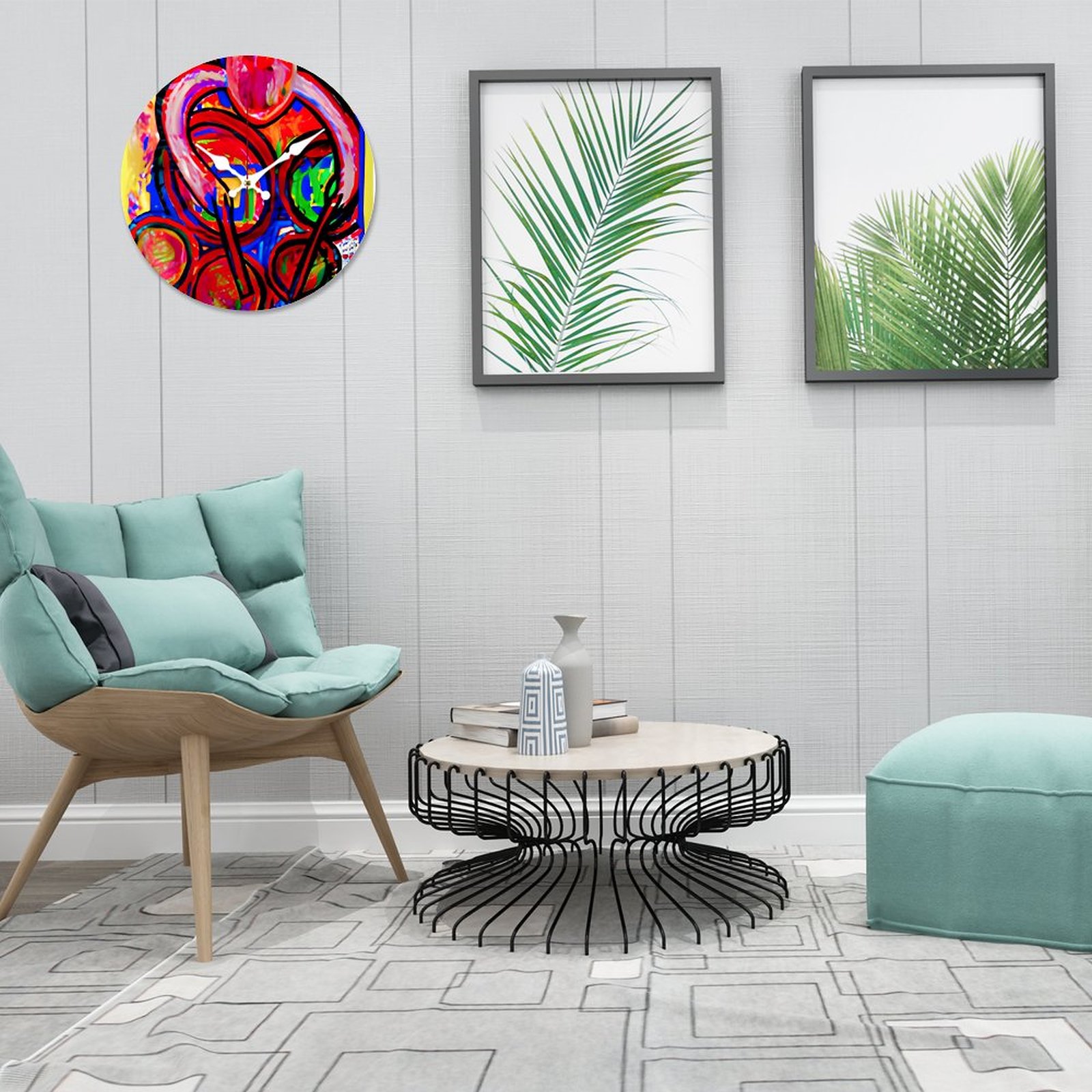 Wooden Wall Clock without Scale - Image 2