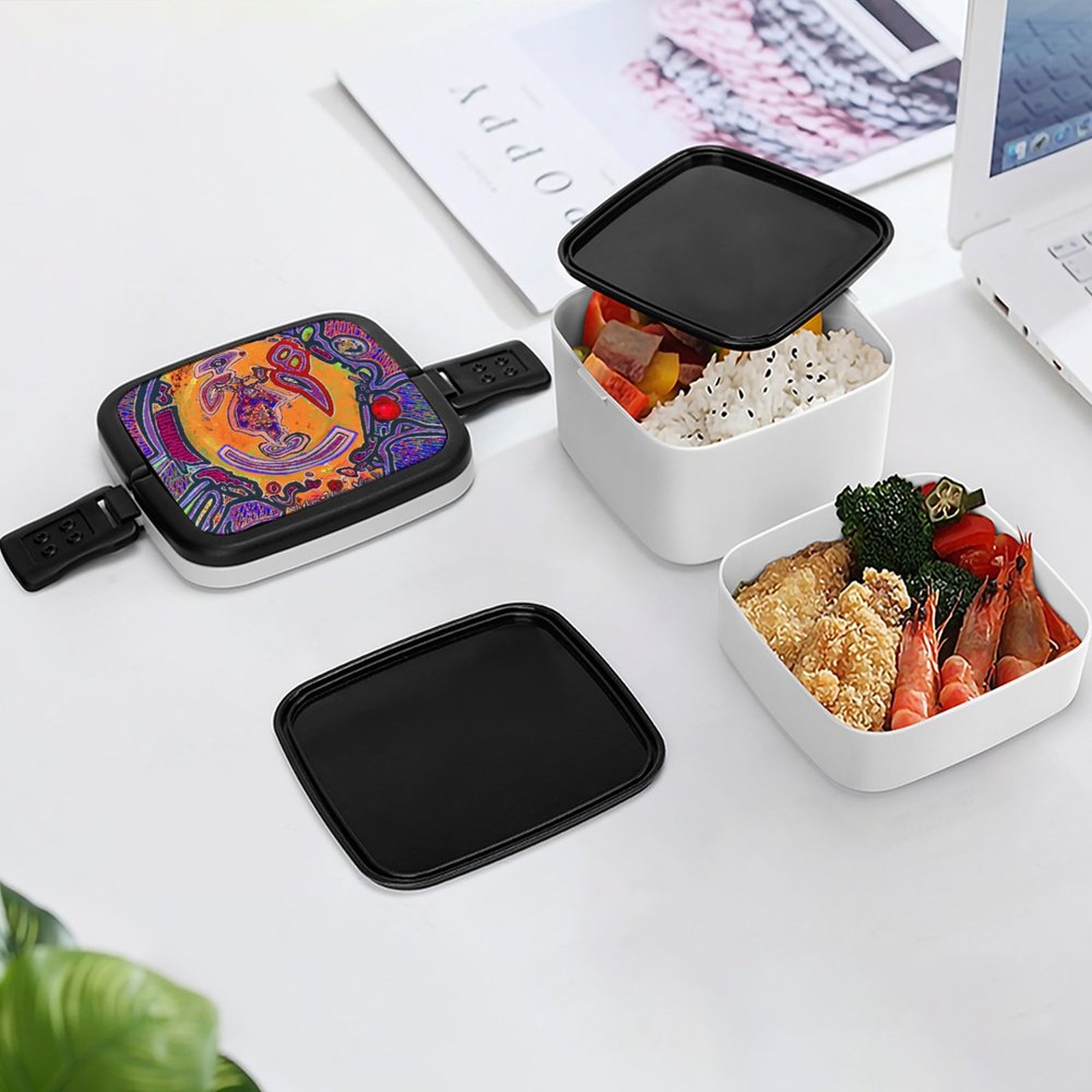 2-Tier Stackable Bento Lunch Box - Image 7