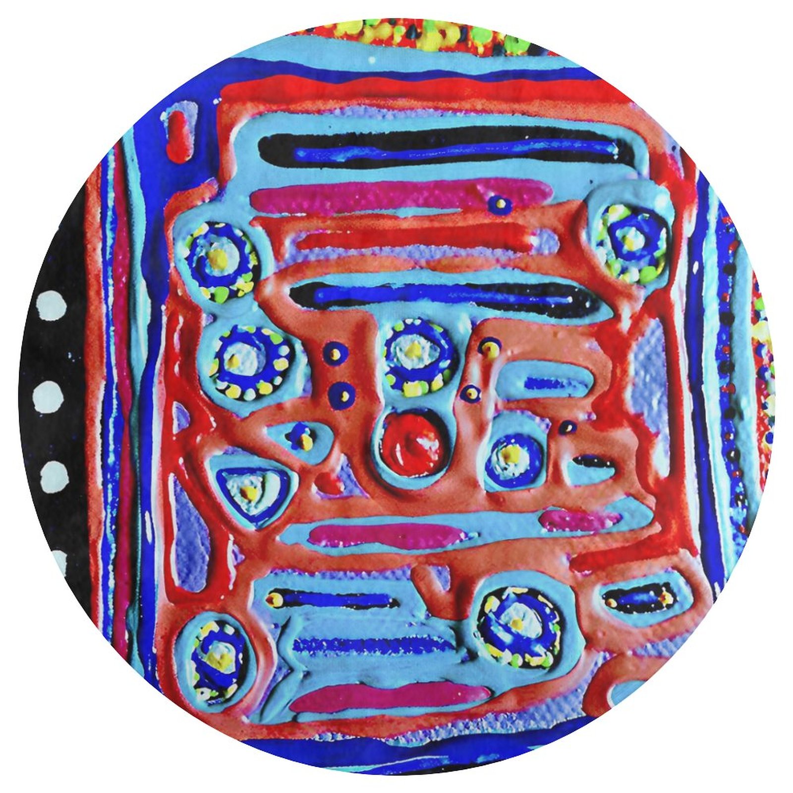 Round Coral Velvet Warm Floor Mat - Image 3