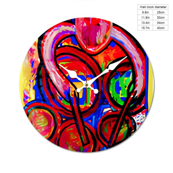 Wooden Wall Clock without Scale