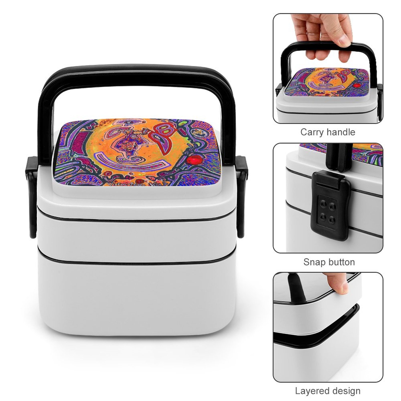 2-Tier Stackable Bento Lunch Box - Image 5