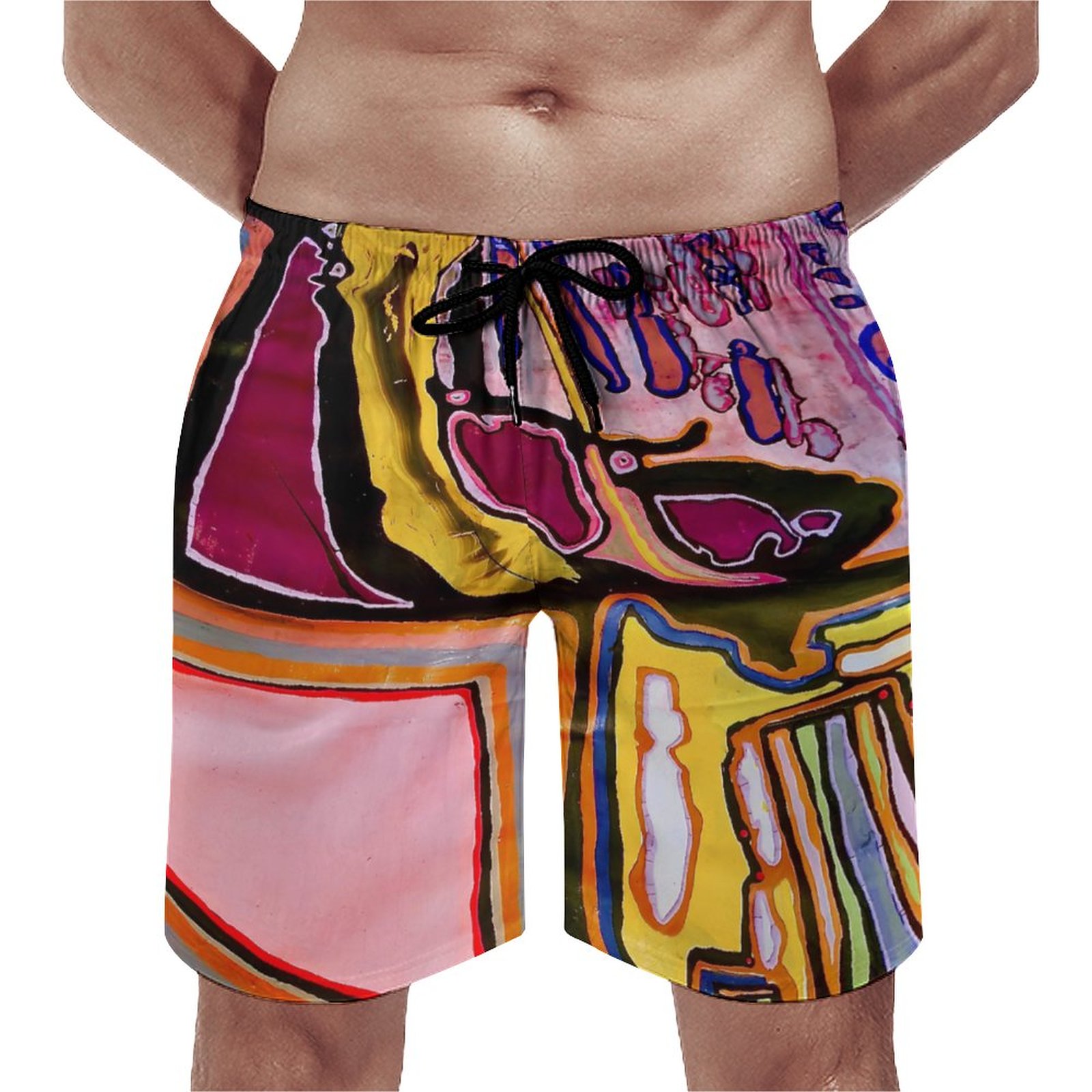 "Strangest Love Story Ever Told" Men's Beach Shorts with Pockets