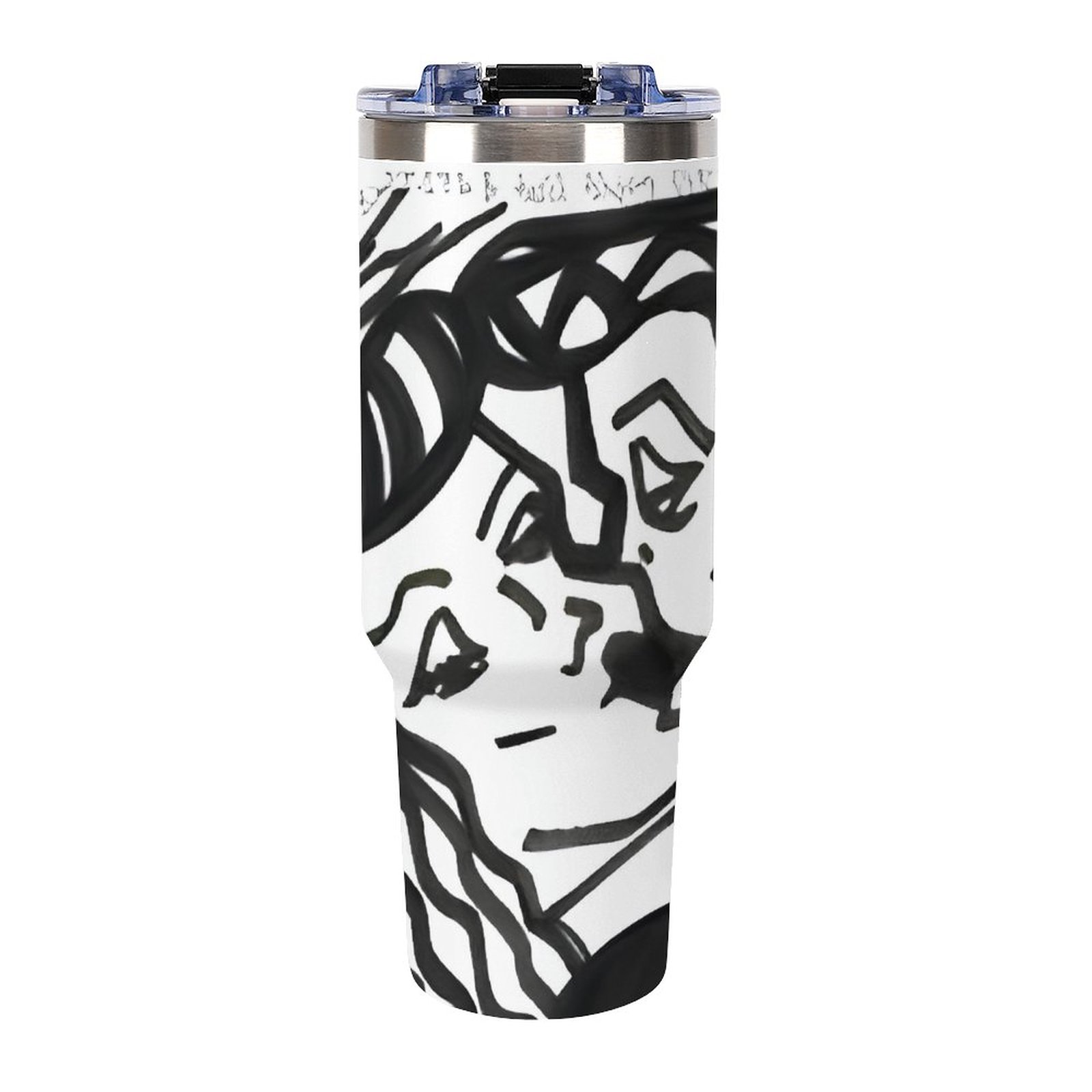 40oz Insulated Tumbler with Handle and Straw - Image 4