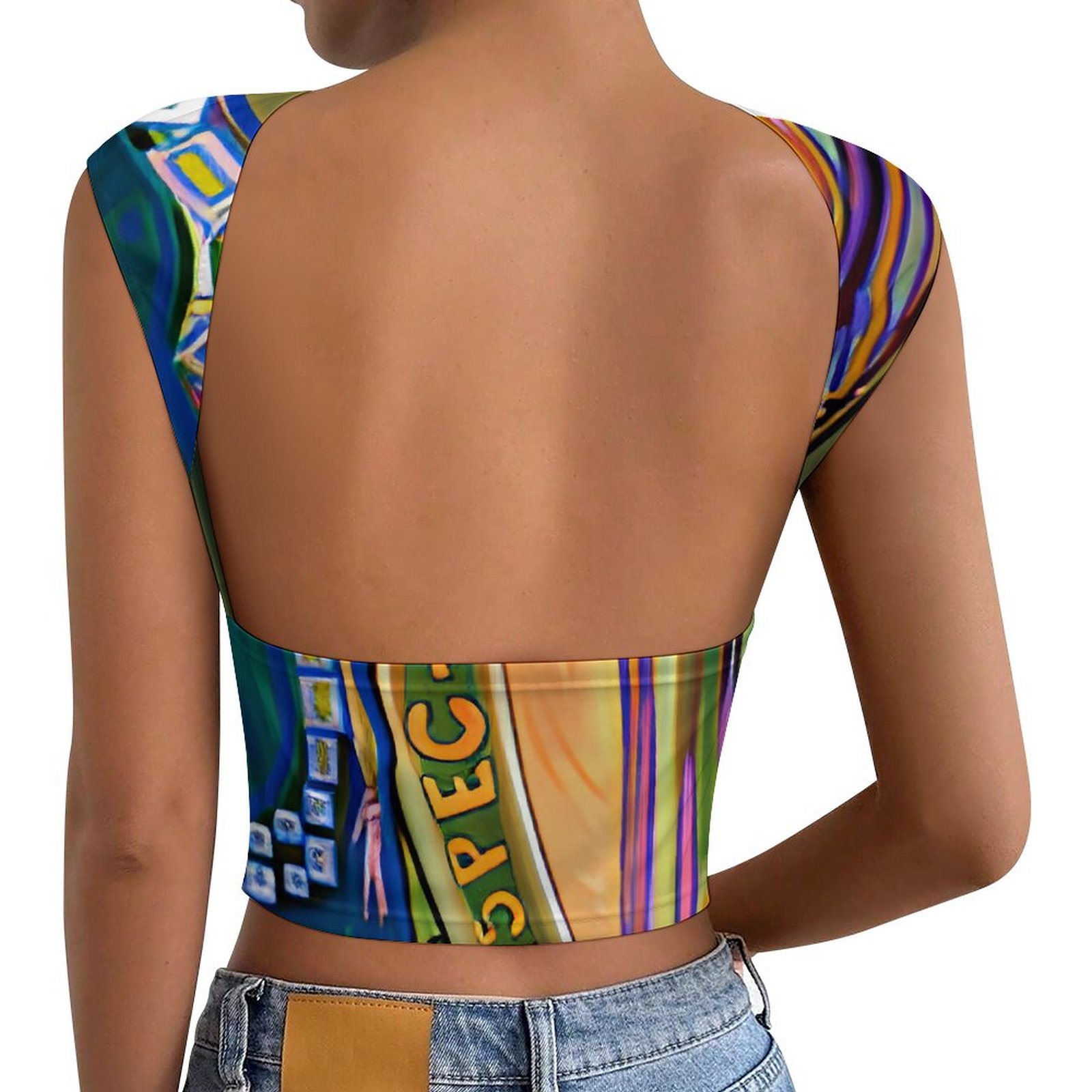 "Church Women Respect" Women's Backless Top - Image 2