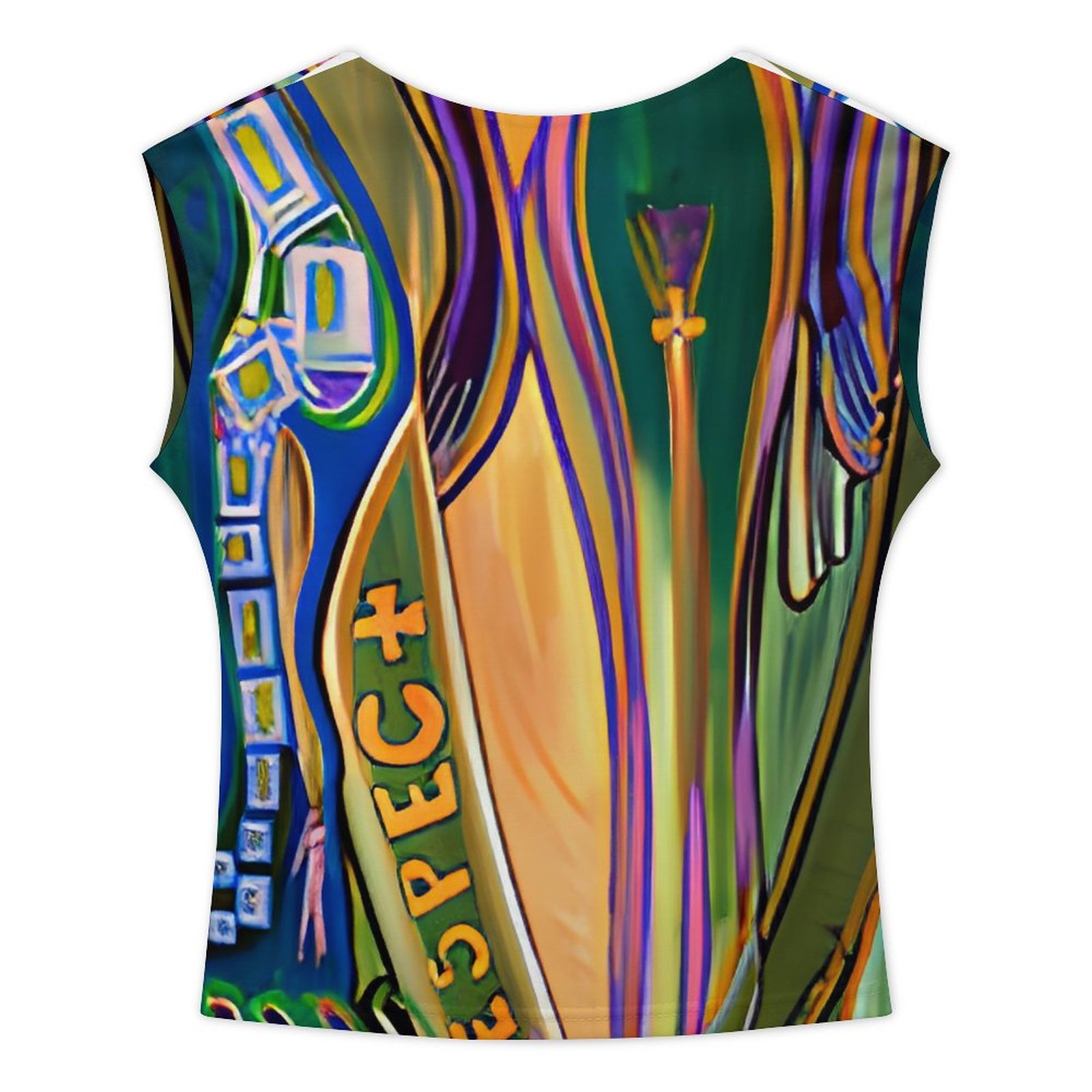"Church Women Respect" Women's Backless Top - Image 3
