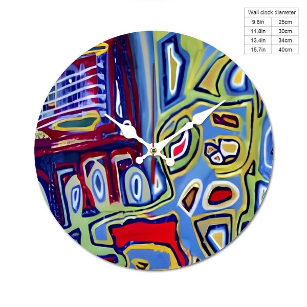 Wooden Wall Clock without Scale