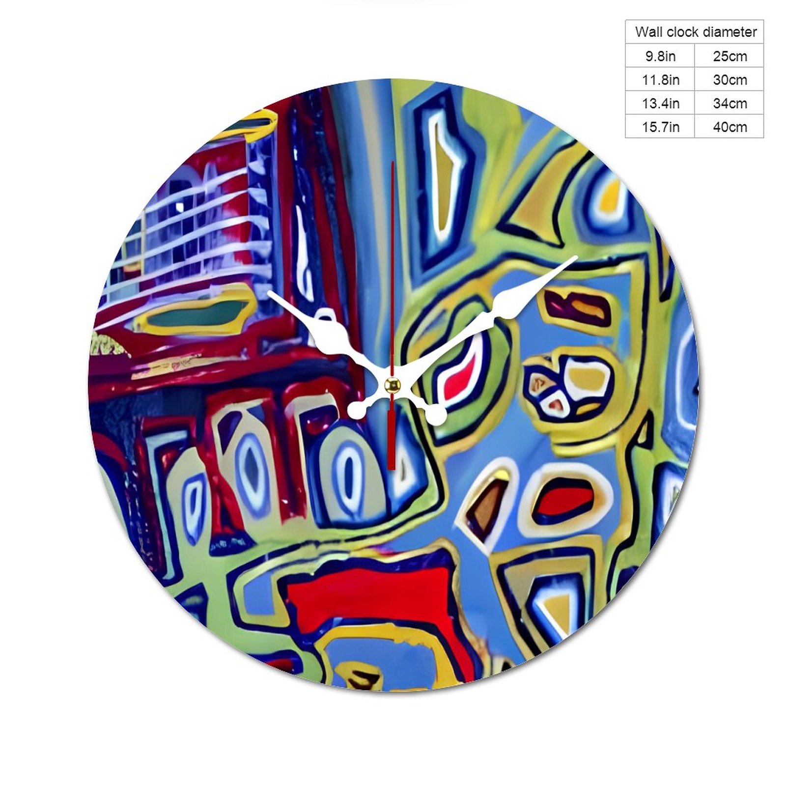 Wooden Wall Clock without Scale