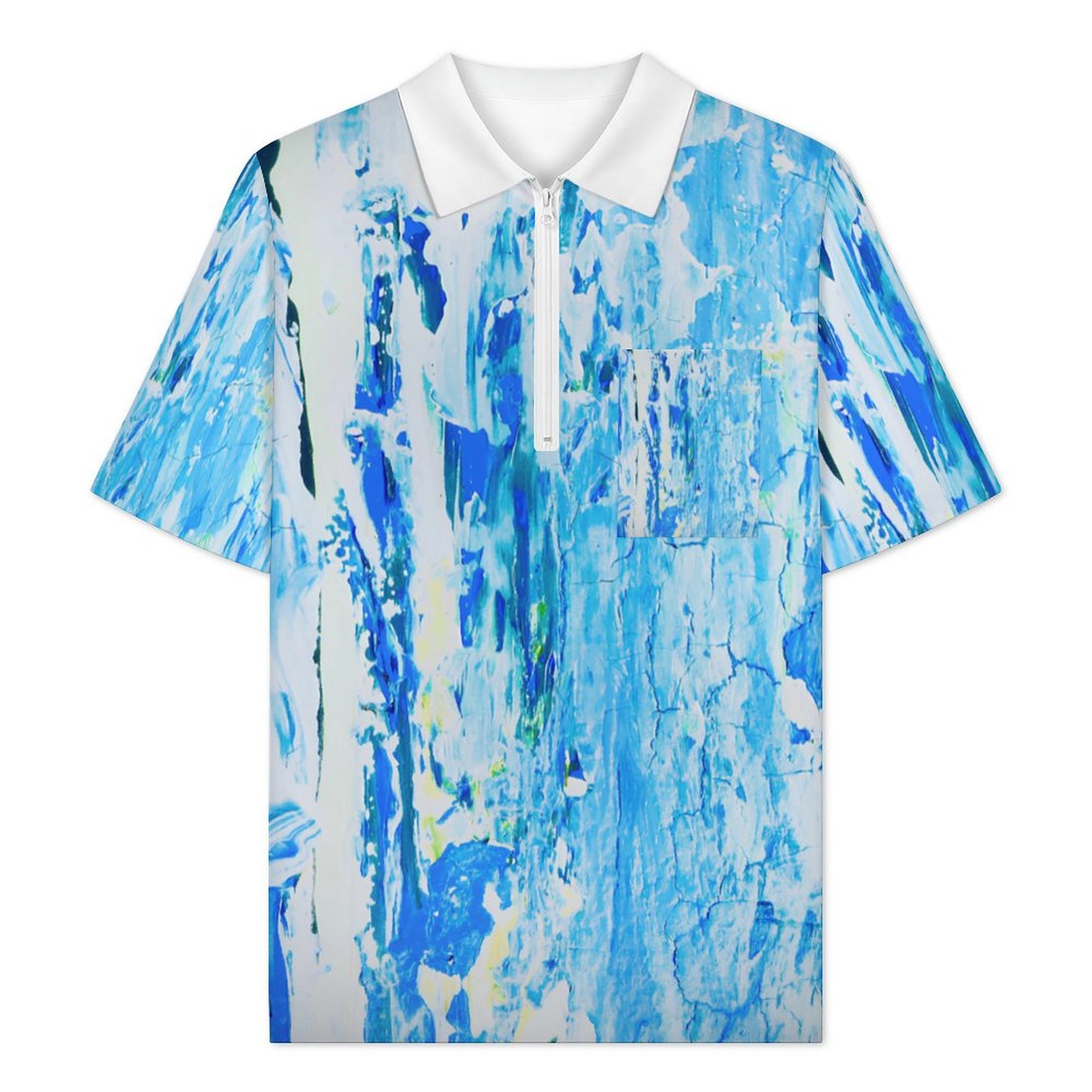 140gsm Half Zip Shirt with One Pocket(All-Over Printing) - Image 3