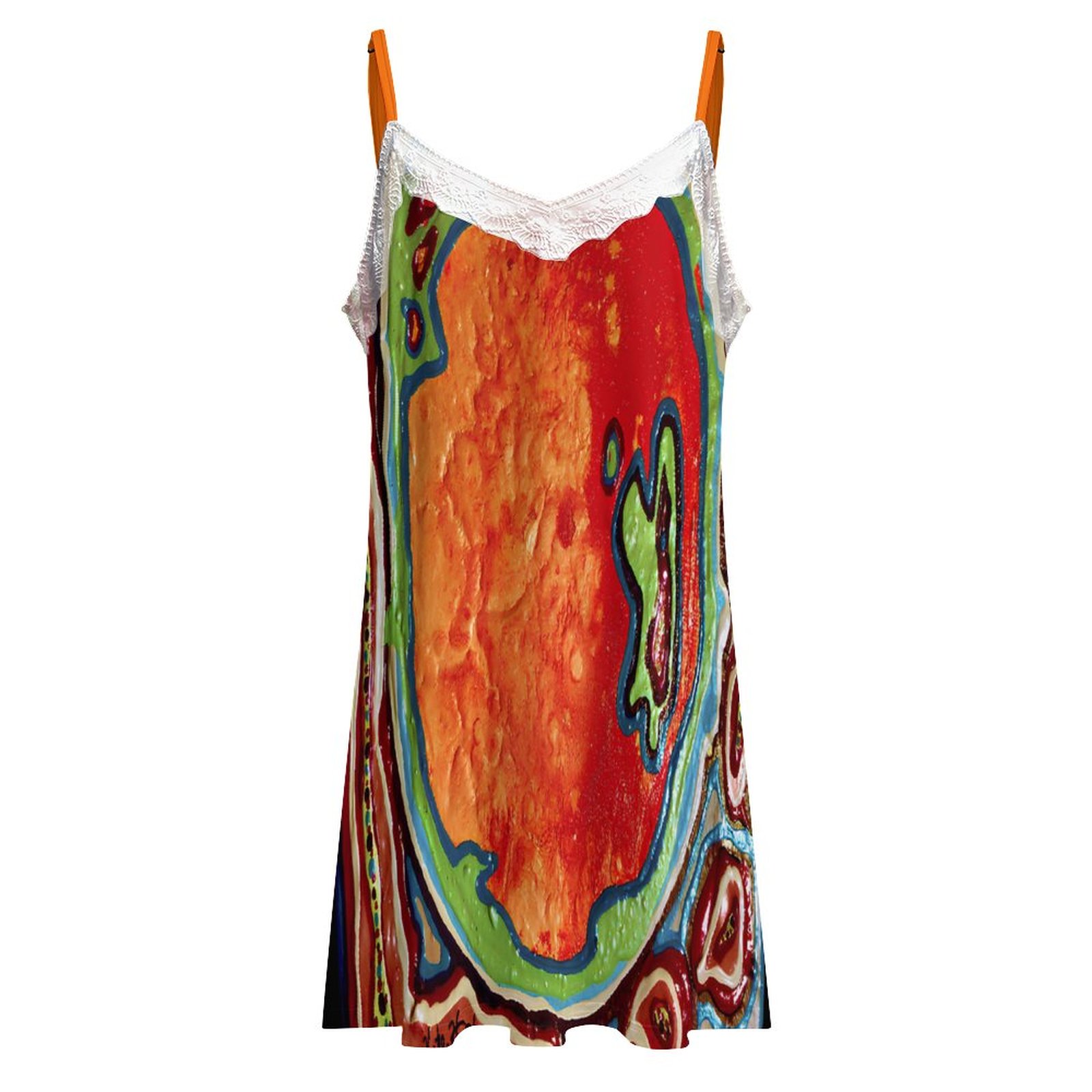 "I Partied With Manson" Lace-Trimmed Camisole Nightgown - Image 2