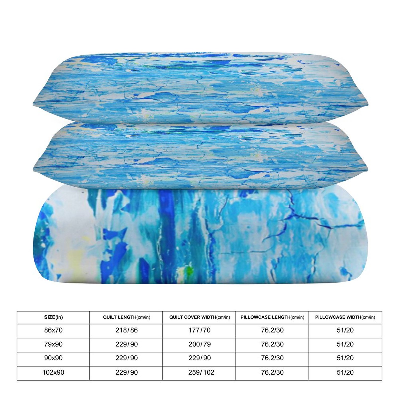 "O WaterFall" 3-Piece Bedding Set-90"x90"/ 229x229cm - Image 3