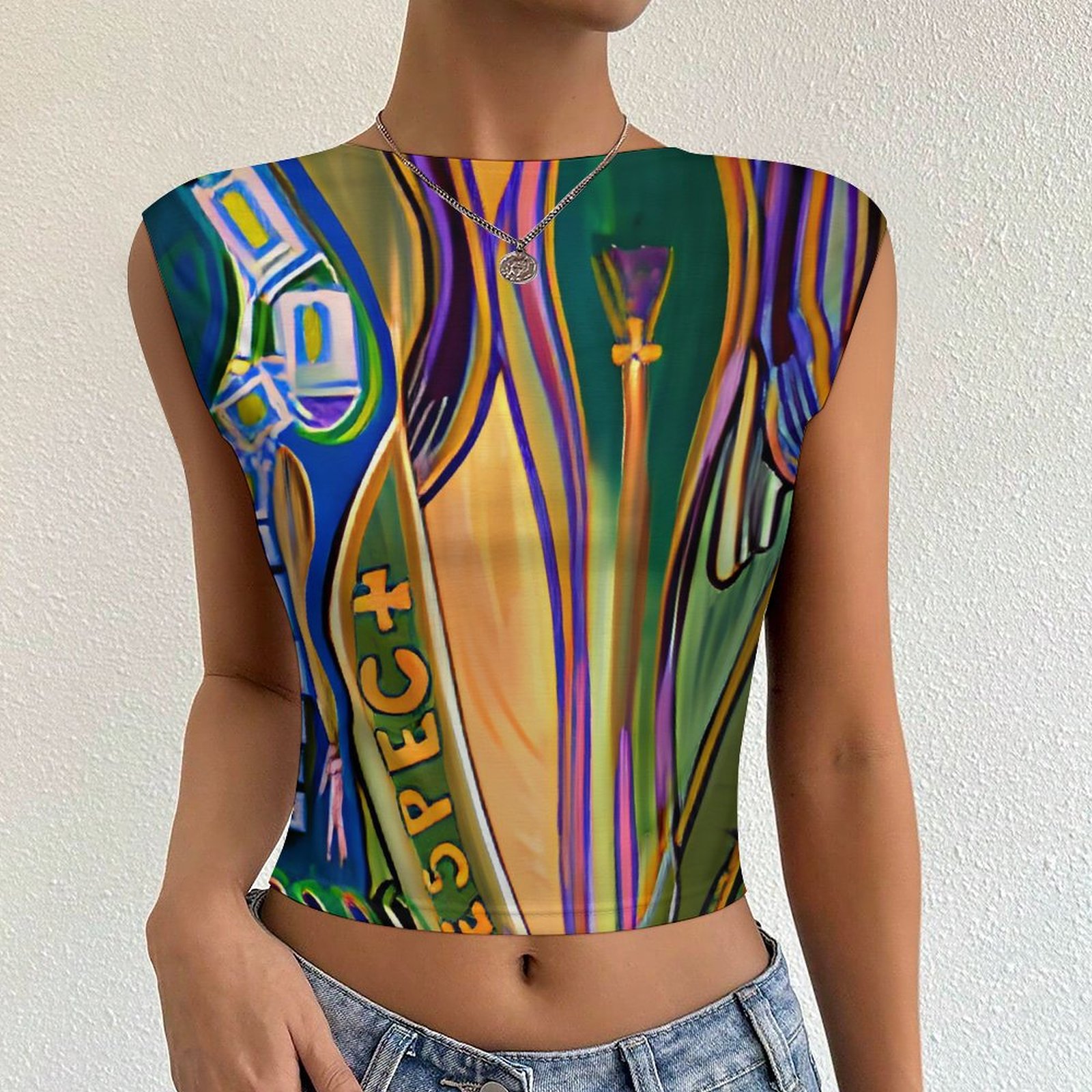 "Church Women Respect" Women's Backless Top - Image 5