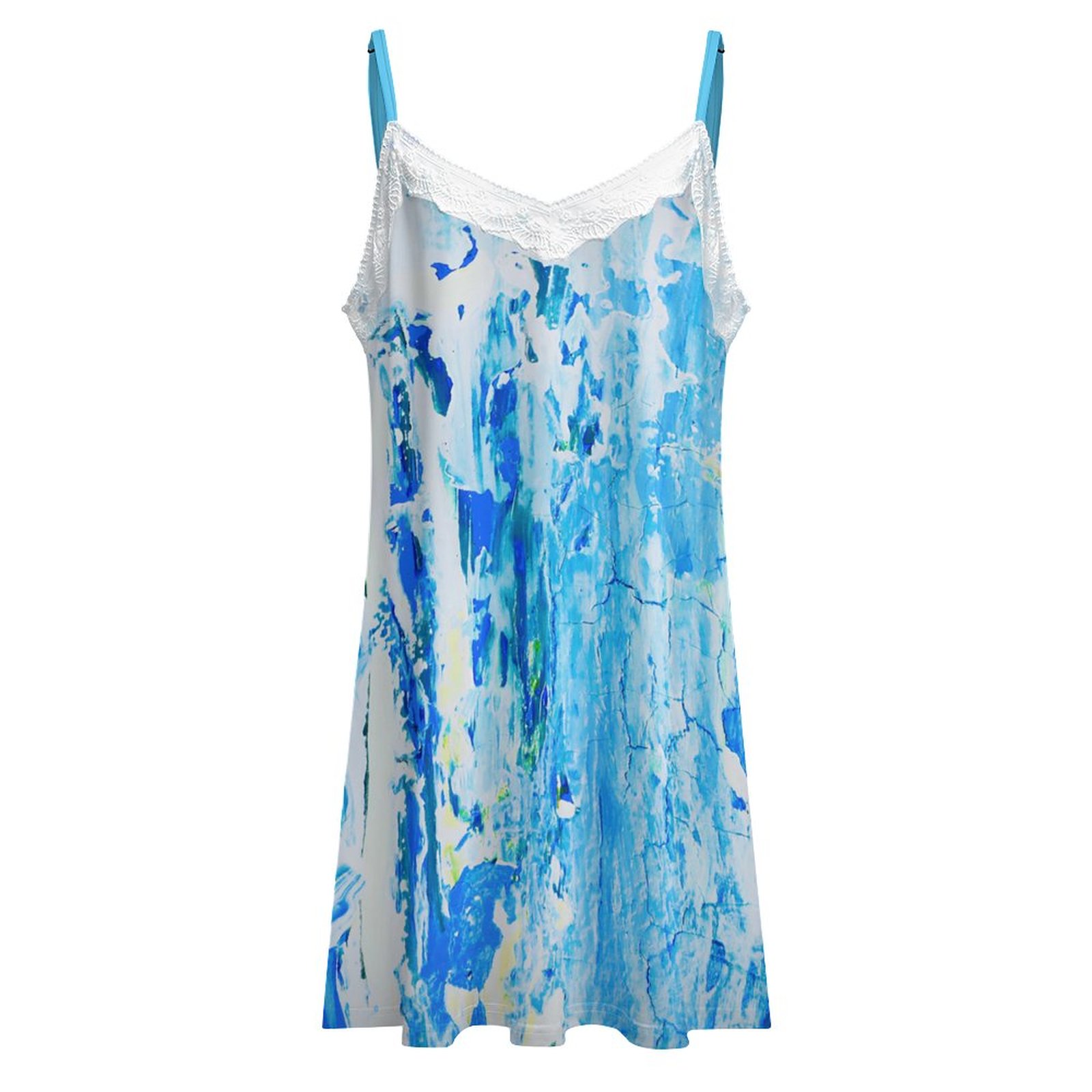 "O Waterfall" Lace-Trimmed Camisole Nightgown - Image 2
