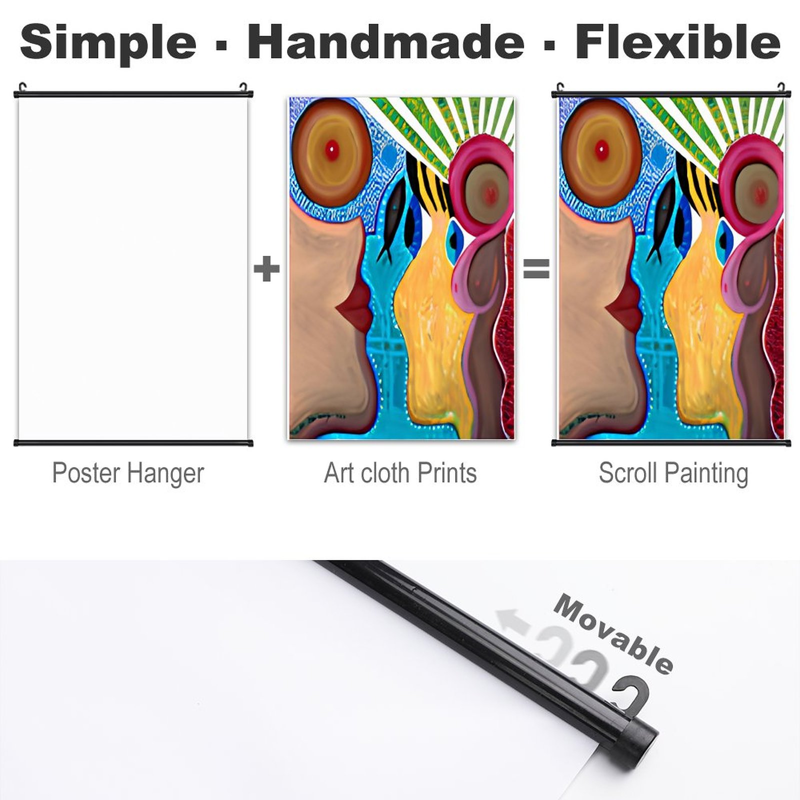 "The Holy Spirit" Canvas Hanging Poster with Scrolls-16"x24"/ 40x60cm - Image 3