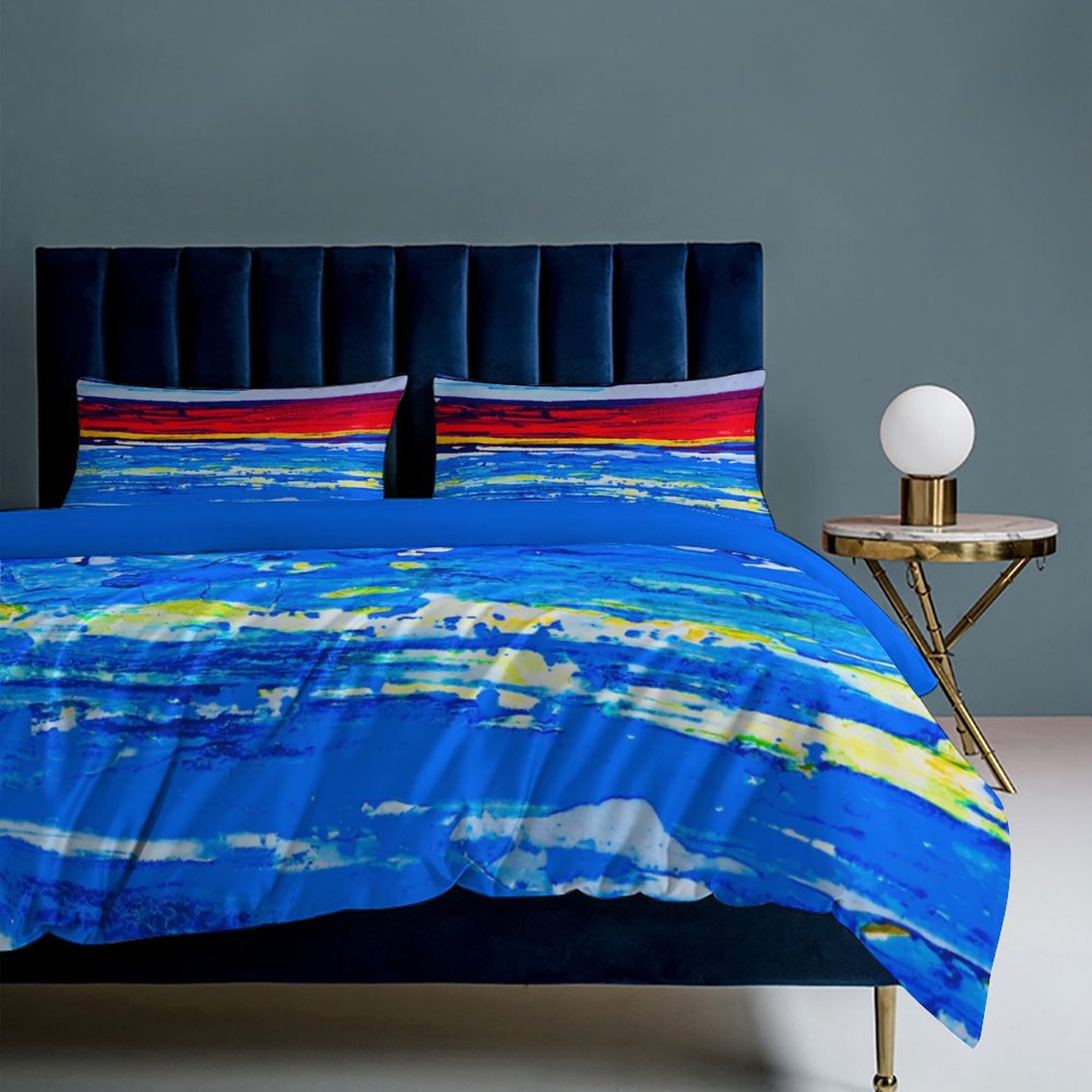 "Red Sand Beach" 3-Piece Bedding Set-90"x90"/ 229x229cm - Image 8