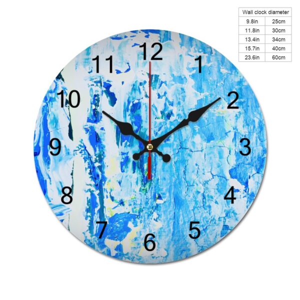"Waterfall" Concise Silent Wooden Wall Clock-9.84"x9.84"/ 25x25cm