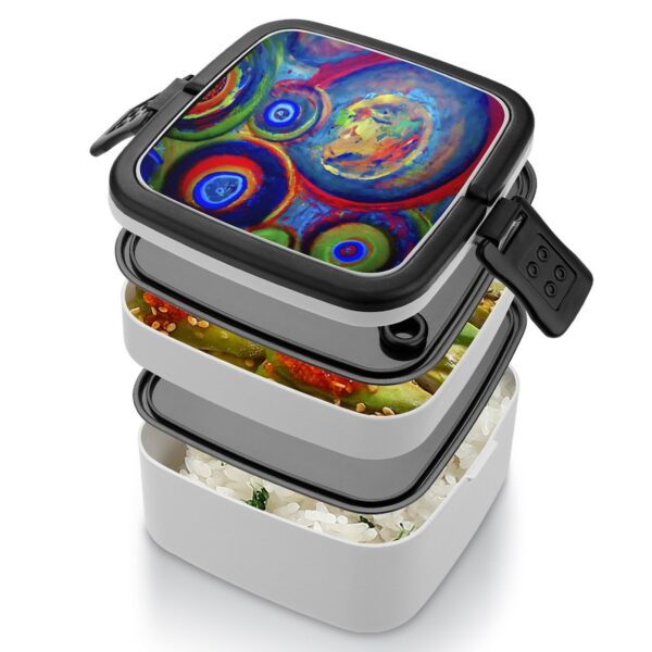 "Dream Circles" 2-Tier Stackable Bento Lunch Box