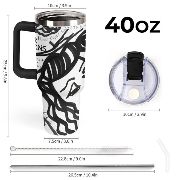 "The Kiss" 40oz Insulated Tumbler with Handle and Straw