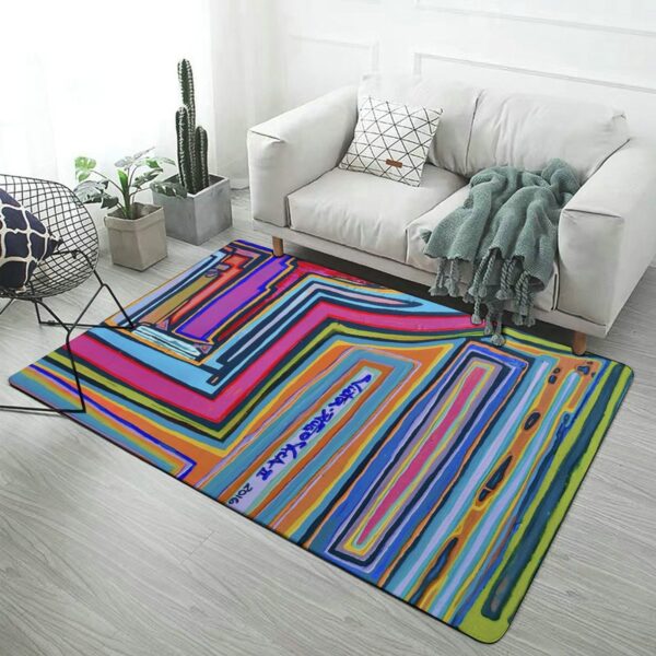 "Pastel Overture" Coral Velvet Floor Mat for Home-60"x40"
