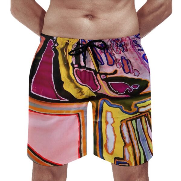 "Love Story" Men's Beach Shorts with Pockets