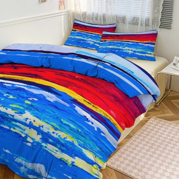 "Red Sand Beach" 3-Piece Bedding Set-90"x90"/ 229x229cm