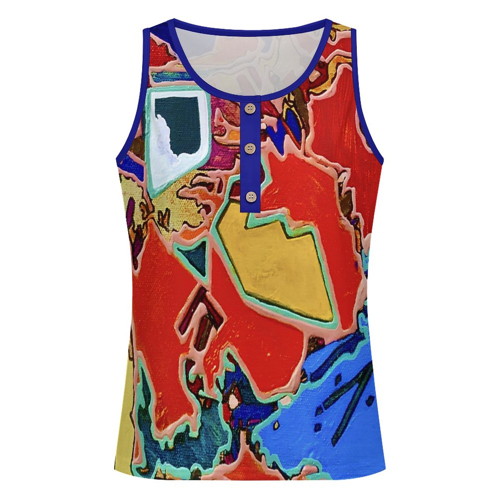 "Purple Fantasy" Women's Button Up Vest - Image 3