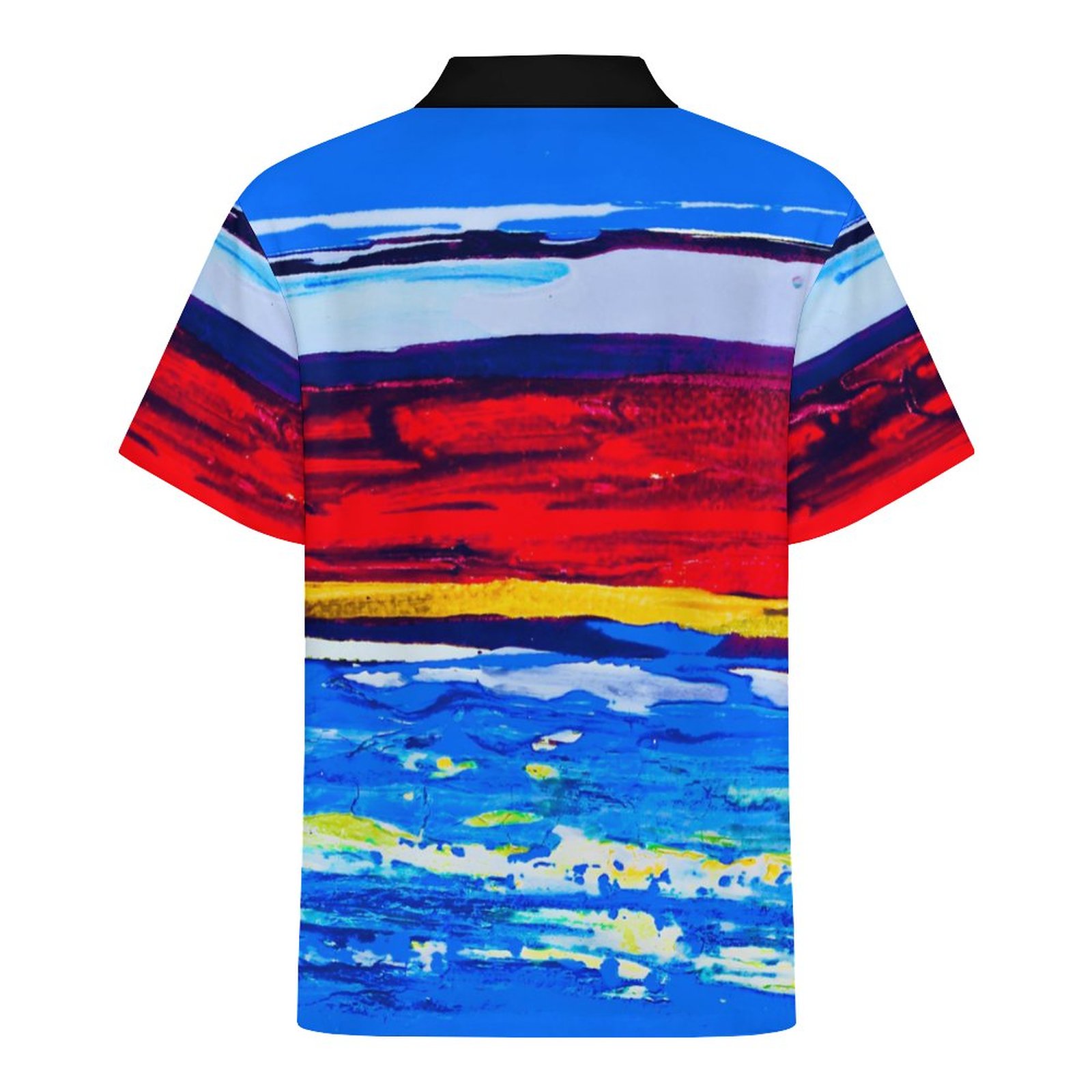 "Red Sand Beach" Half Zip Shirt with One Pocket - Image 3