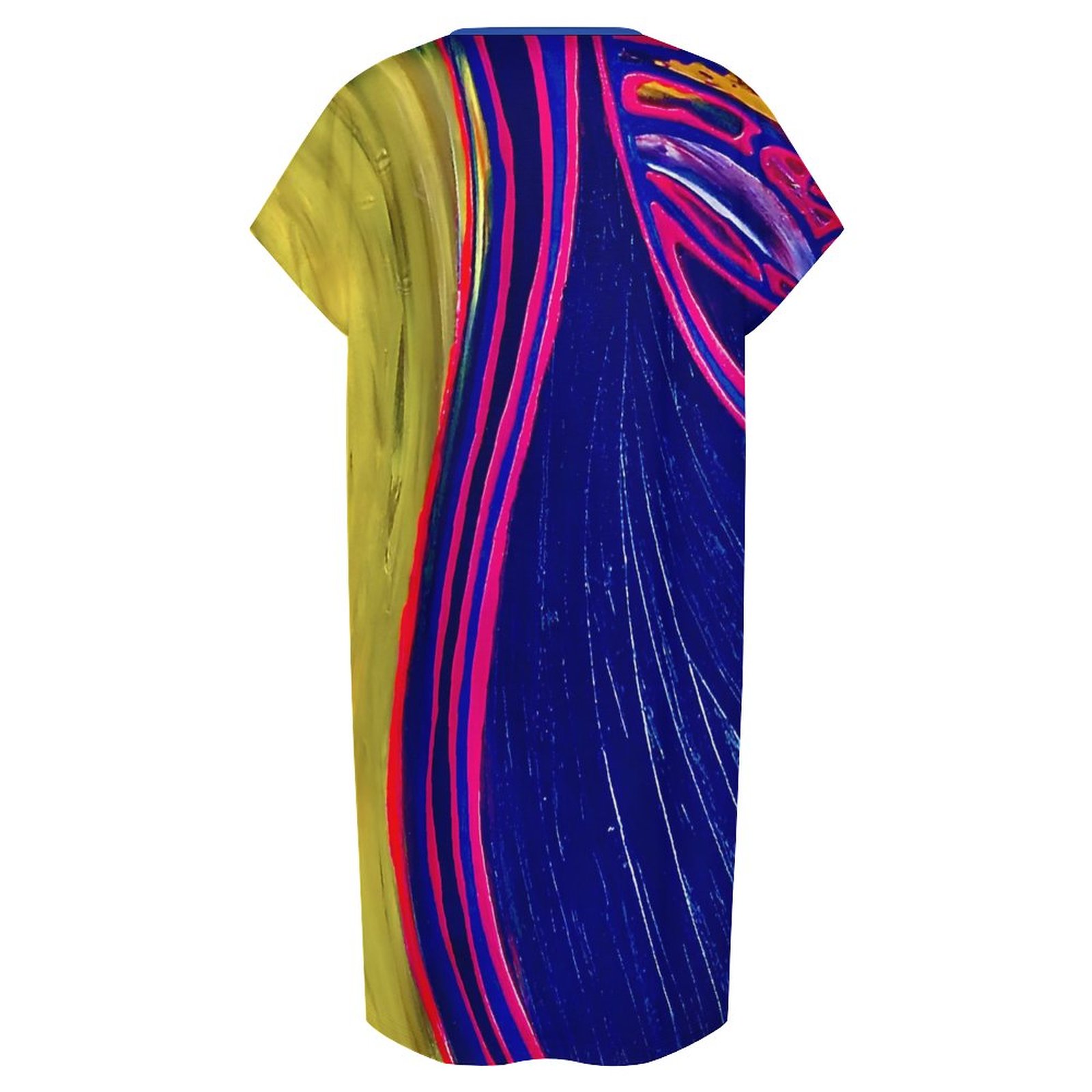 "Divine Pink" Women's Casual V Neck Dress - Image 5