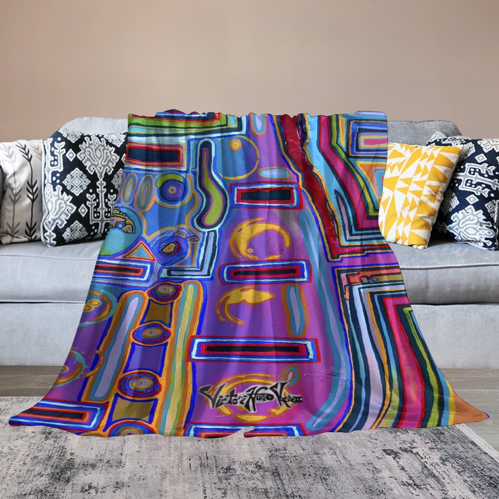 "Lavender Dream" Flannel Blanket (One-sided Printing)-40"×50" - Image 6
